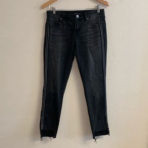 ✨Dear‎ John Black Joyrich Denim Jeans with Stripes Down the Legs Women's Size 26